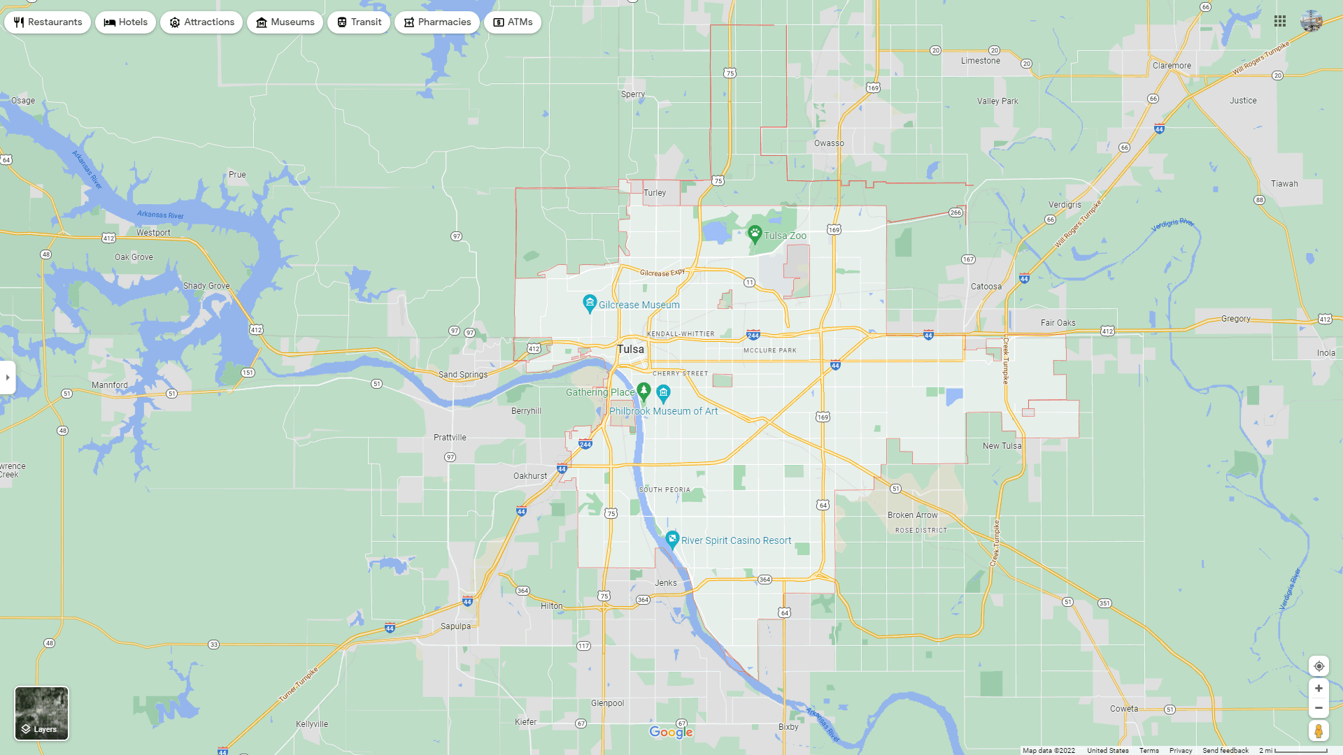 Tulsa map